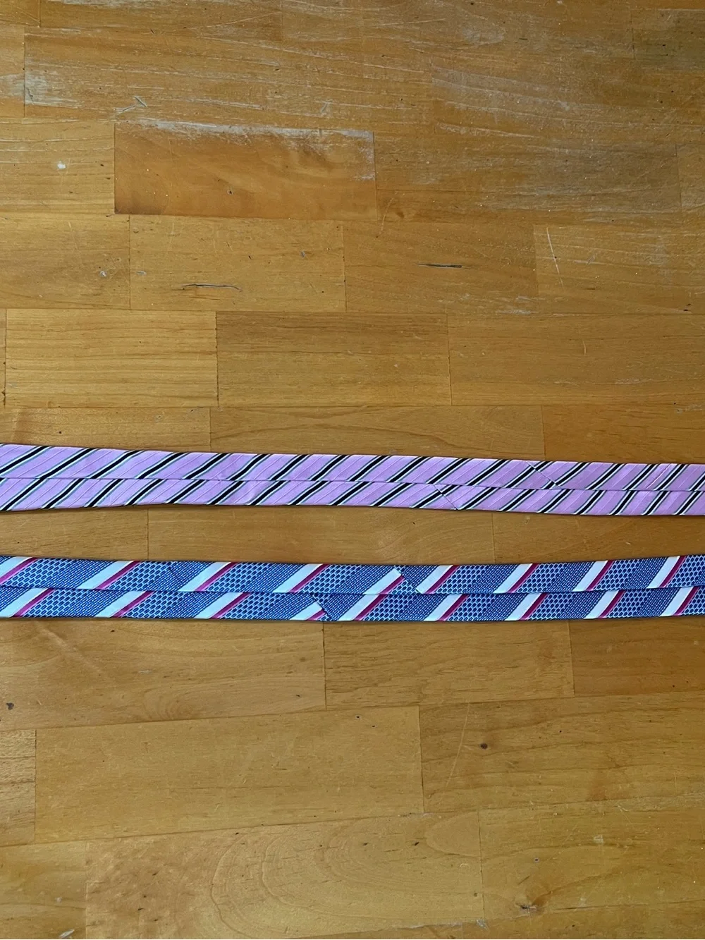 Men’s Tie Lot Chaps Pronto Uomo Pink Blue Striped Dress Neckties Bundle